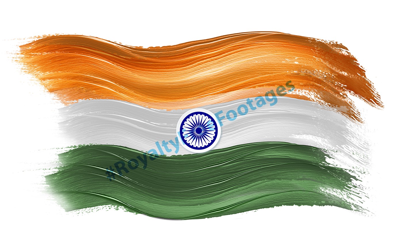 India Flag Brush Stroke